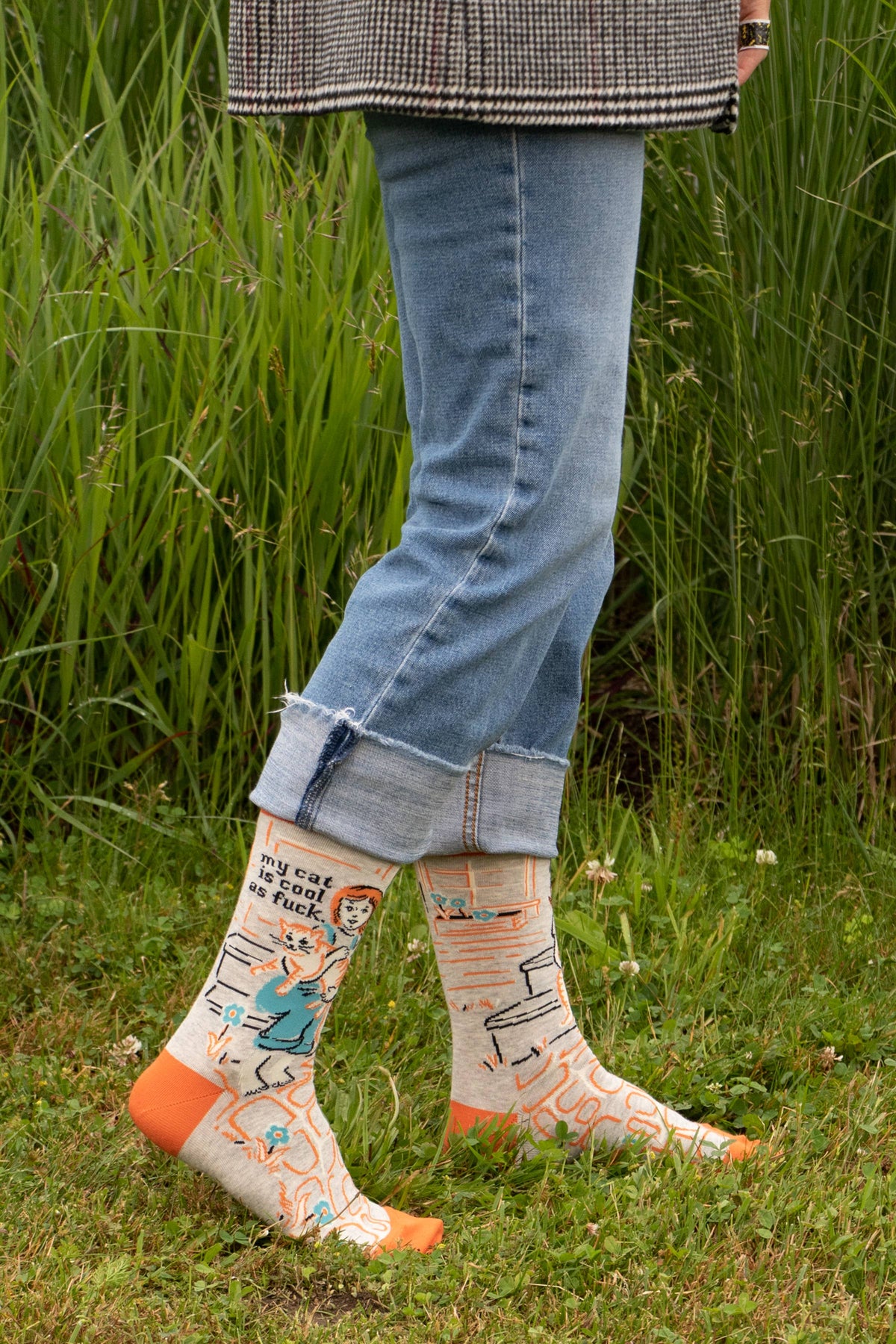 Blue Q Socks SOCKS | MY CAT IS COOL AS FUCK