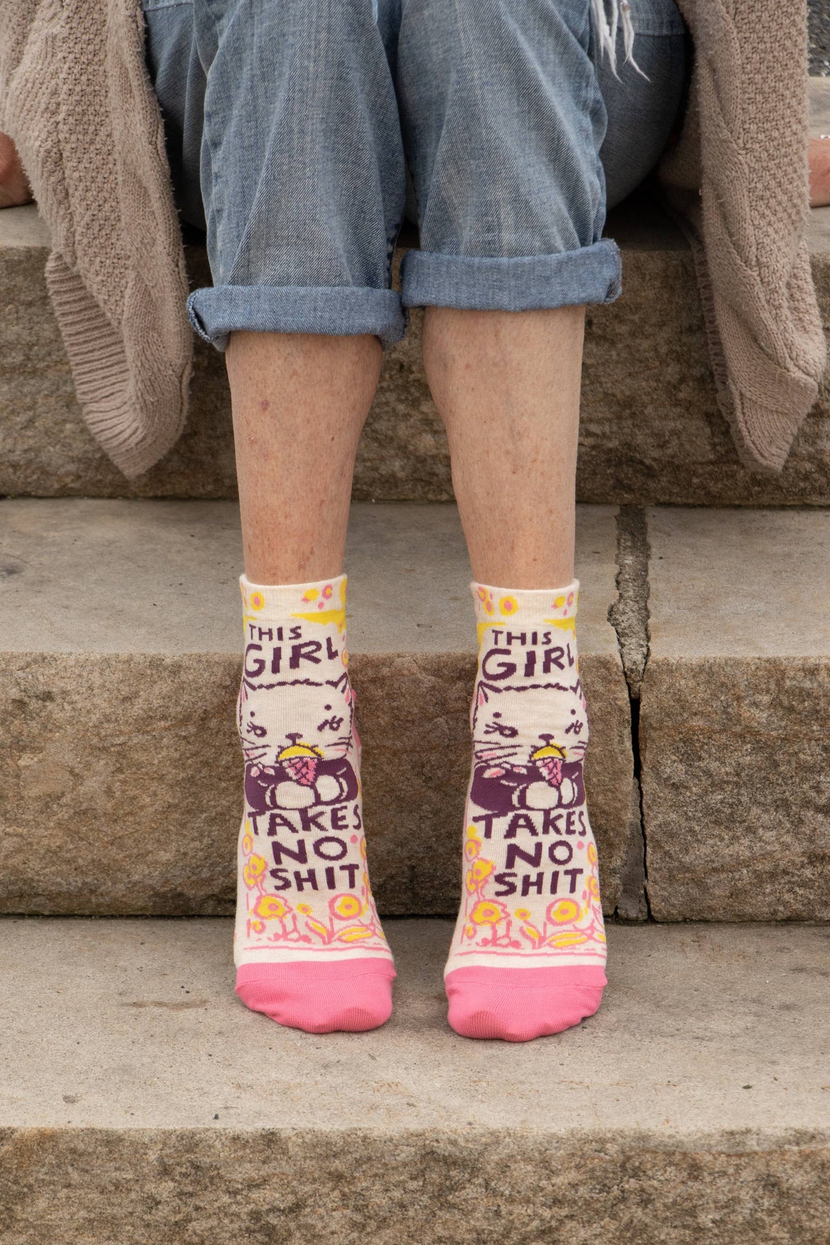 Blue Q Socks SOCKS | THIS GIRL TAKES NO SHIT