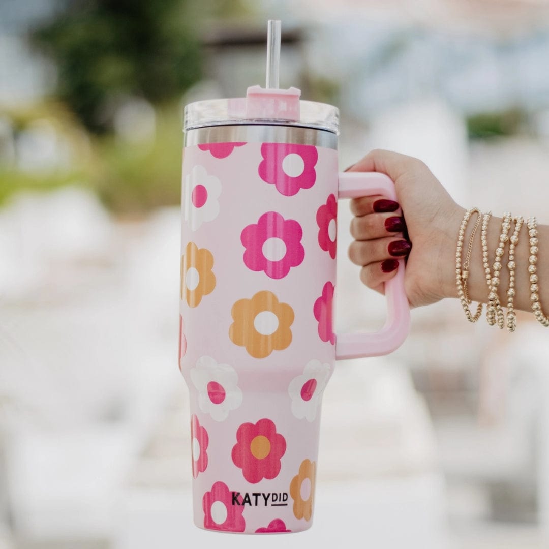 Katydid DRINK TUMBLER | GROOVY FLOWERS