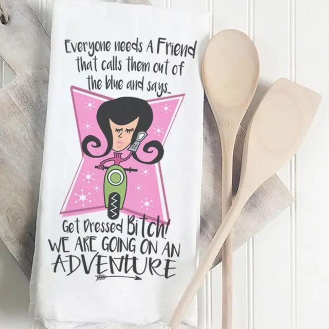 Pinetree Innovations Dish Towels DISHTOWEL - GET DRESSED BITCH
