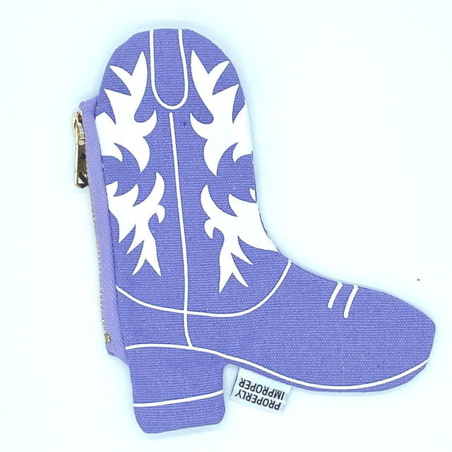 Properly Improper COIN/CARD POUCH - PURPLE BOOT