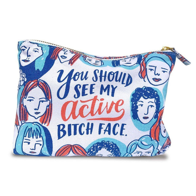 Em & Friends CANVAS POUCH - ACTIVE BITCH FACE