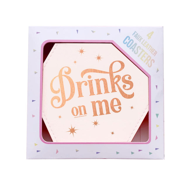 Fun Club DRINK COASTERS - DRINKS ON ME
