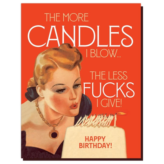 Offensive+Delightful Cards CARD - MORE CANDLES LESS FUCKS
