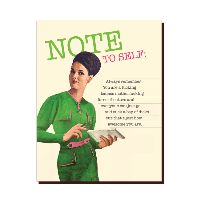 Offensive+Delightful Cards CARD - NOTE TO SELF...