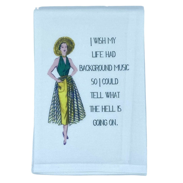Sassy Talkin Kitchen Towels TOWEL - BACKGROUND MUSIC
