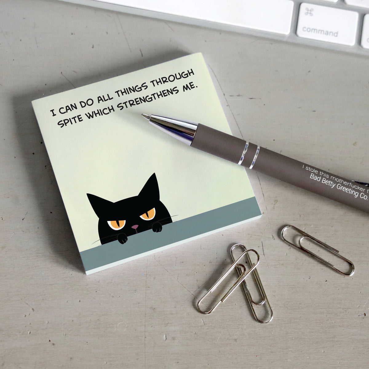 Bad Betty Greeting Co. Sticky Notes STICKY NOTES | I CAN DO ALL THINGS THROUGH SPITE