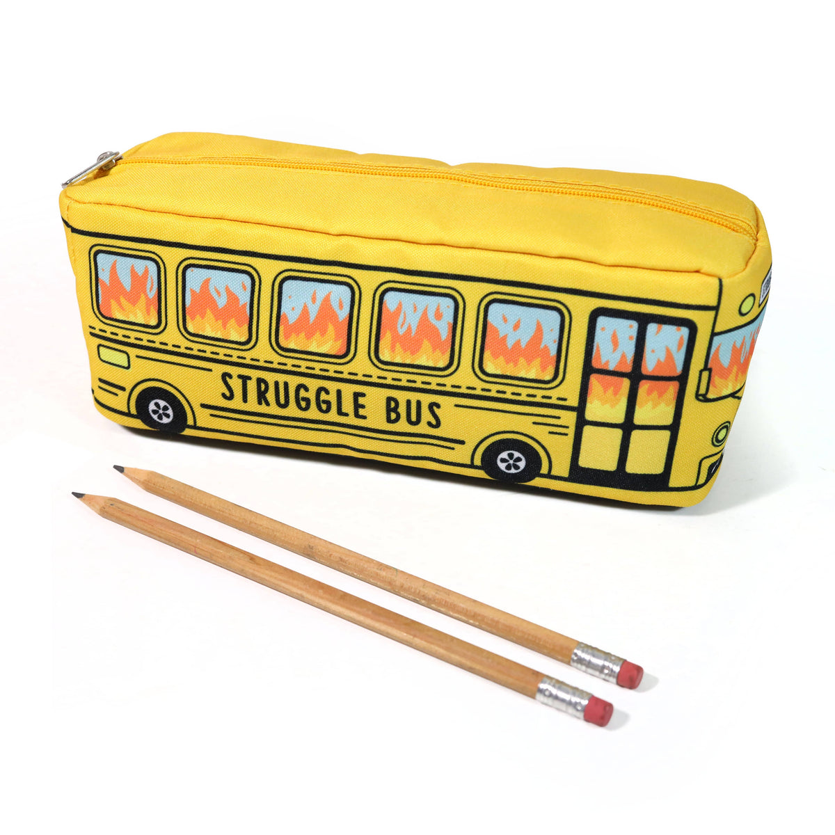Bad Betty Greeting Co. Zipper Pouch PENCIL CASE | STRUGGLE BUS