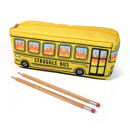 Bad Betty Greeting Co. Zipper Pouch PENCIL CASE | STRUGGLE BUS