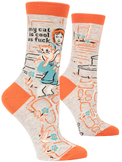 Blue Q Socks SOCKS | MY CAT IS COOL AS FUCK