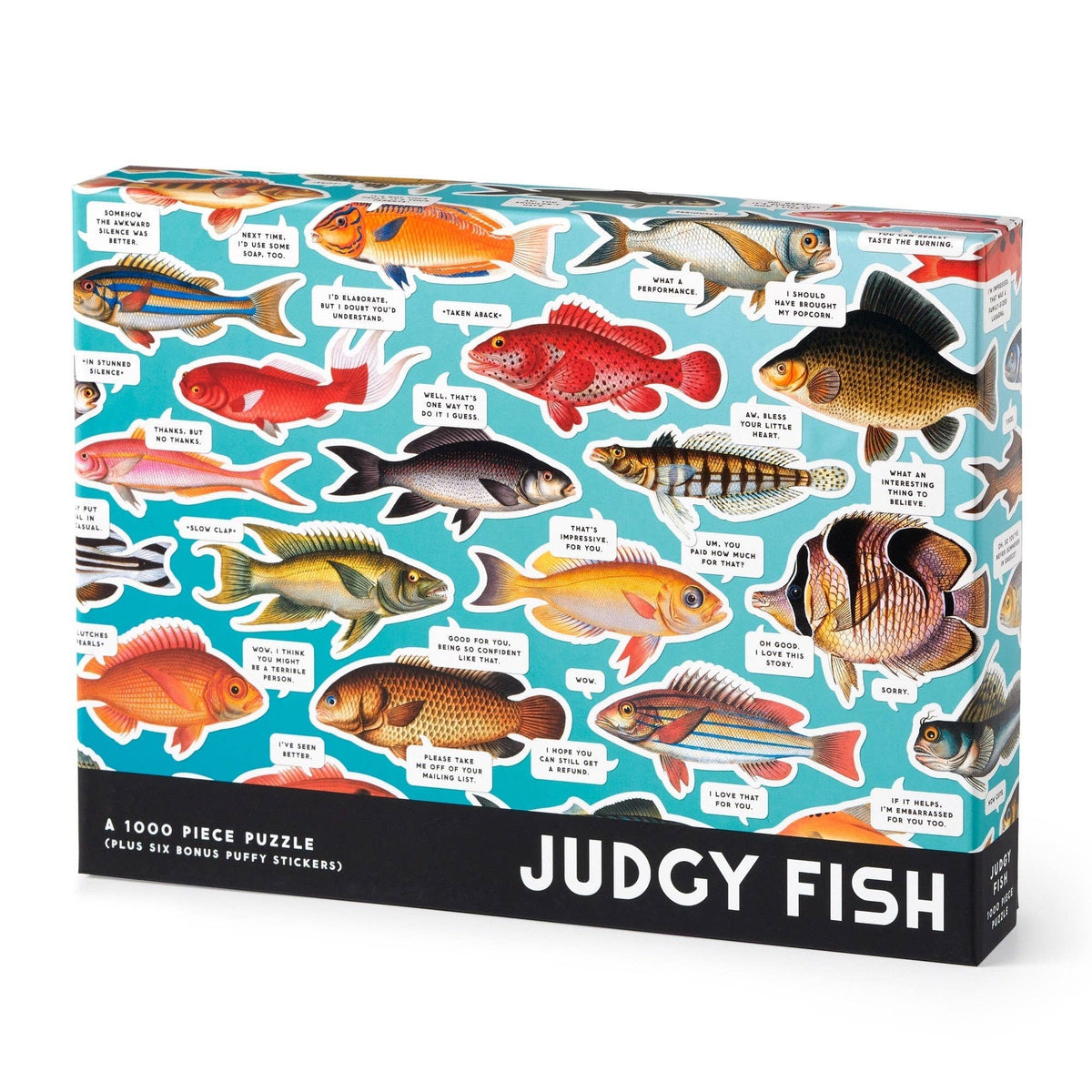 Chronicle Books Jigsaw Puzzles Brass Monkey Judgy Fish 1000 Piece Puzzle
