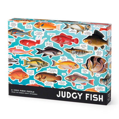 Chronicle Books Jigsaw Puzzles Brass Monkey Judgy Fish 1000 Piece Puzzle