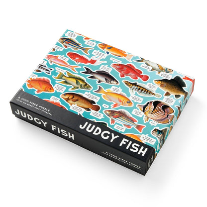 Chronicle Books Jigsaw Puzzles Brass Monkey Judgy Fish 1000 Piece Puzzle