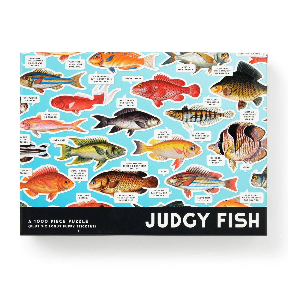 Chronicle Books Jigsaw Puzzles Brass Monkey Judgy Fish 1000 Piece Puzzle