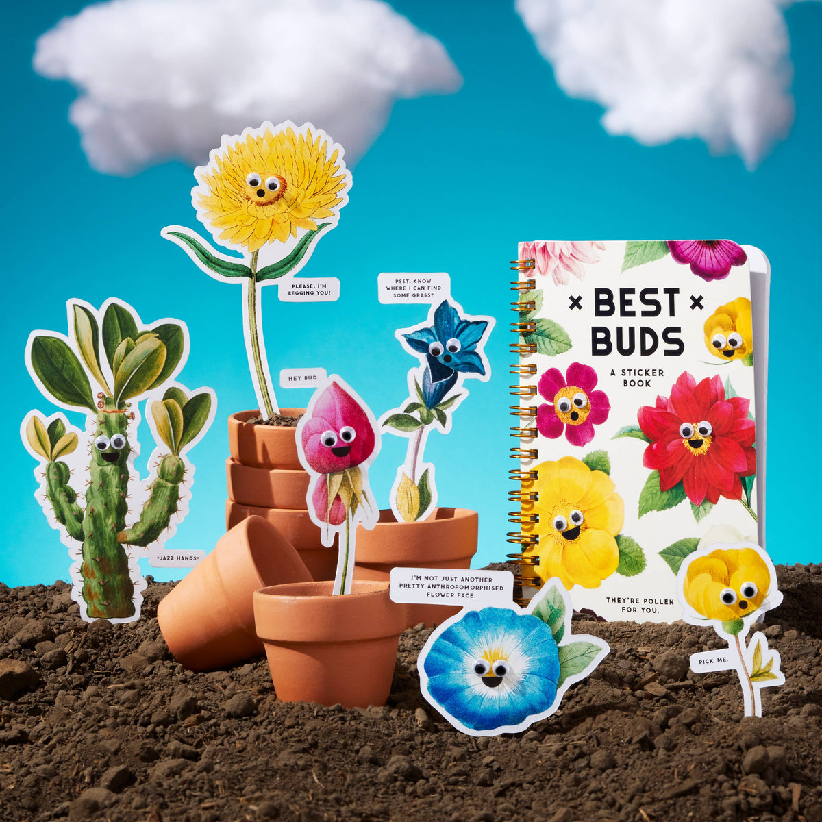 Chronicle Books Stickers Brass Monkey Best Buds Googly Sticker Book