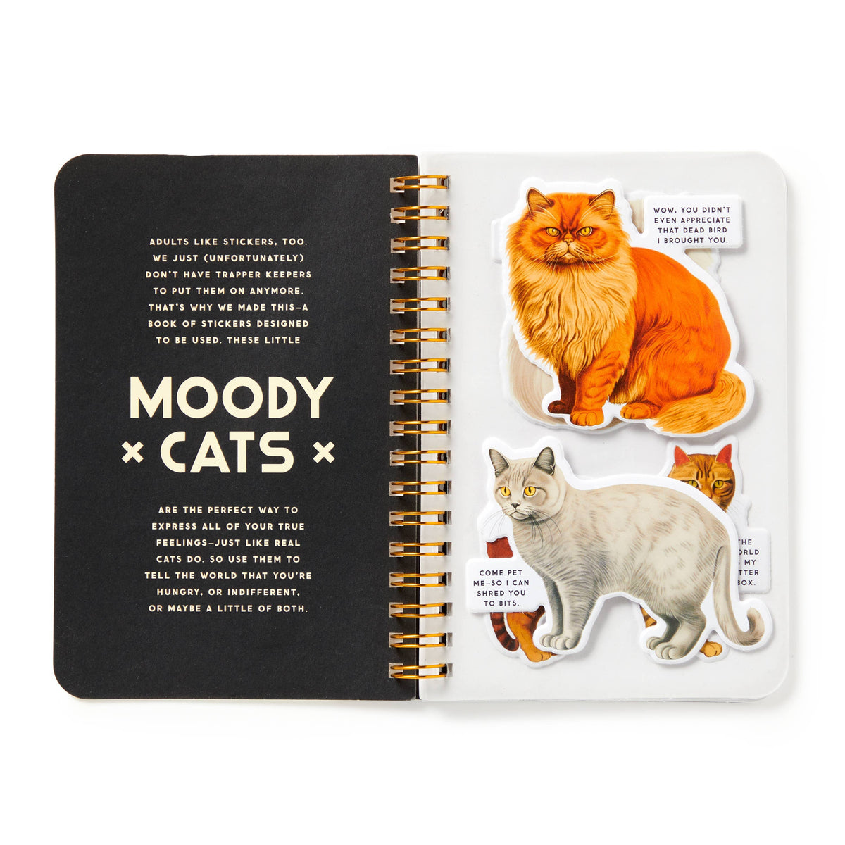 Chronicle Books Stickers Brass Monkey Moody Cats Sticker Book