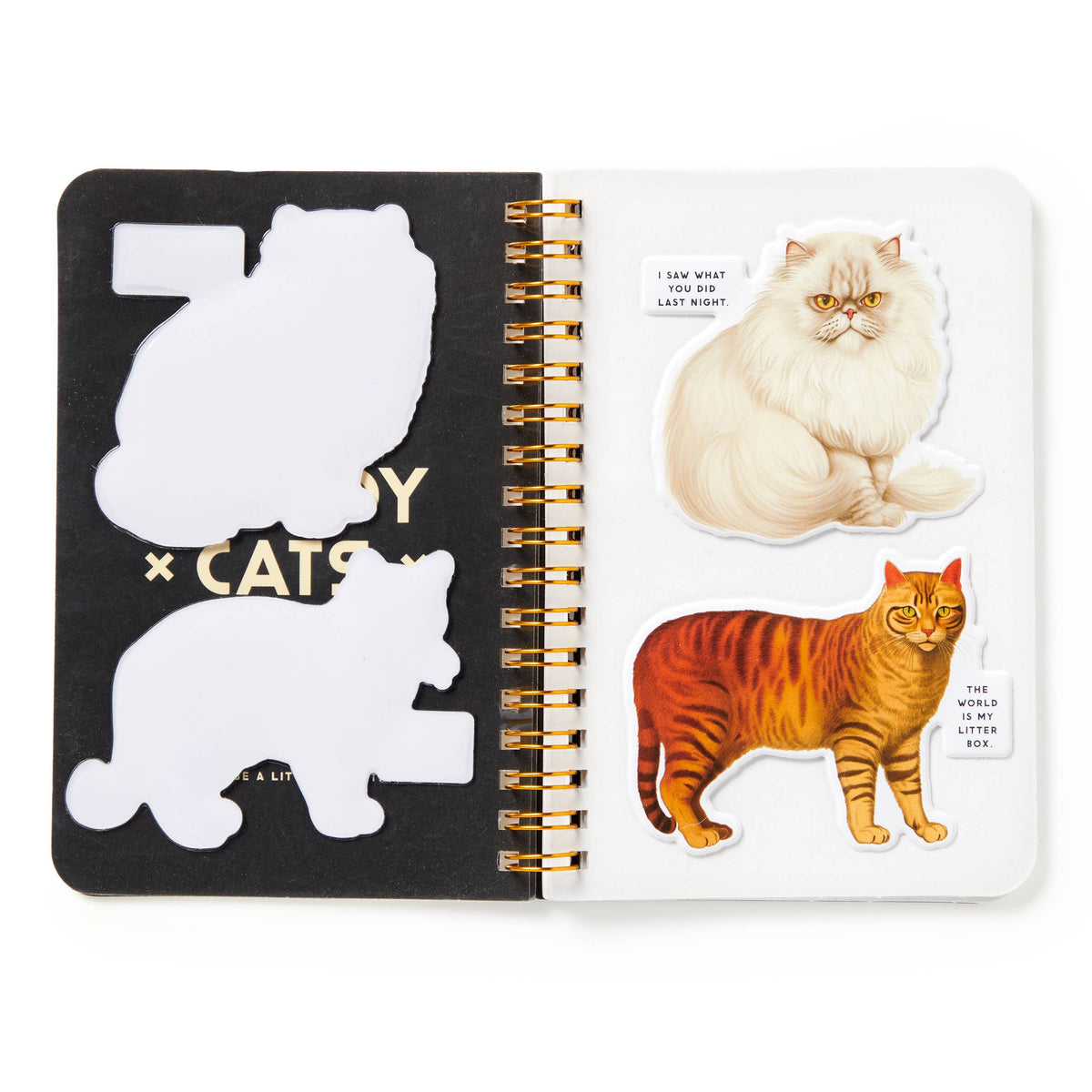 Chronicle Books Stickers Brass Monkey Moody Cats Sticker Book