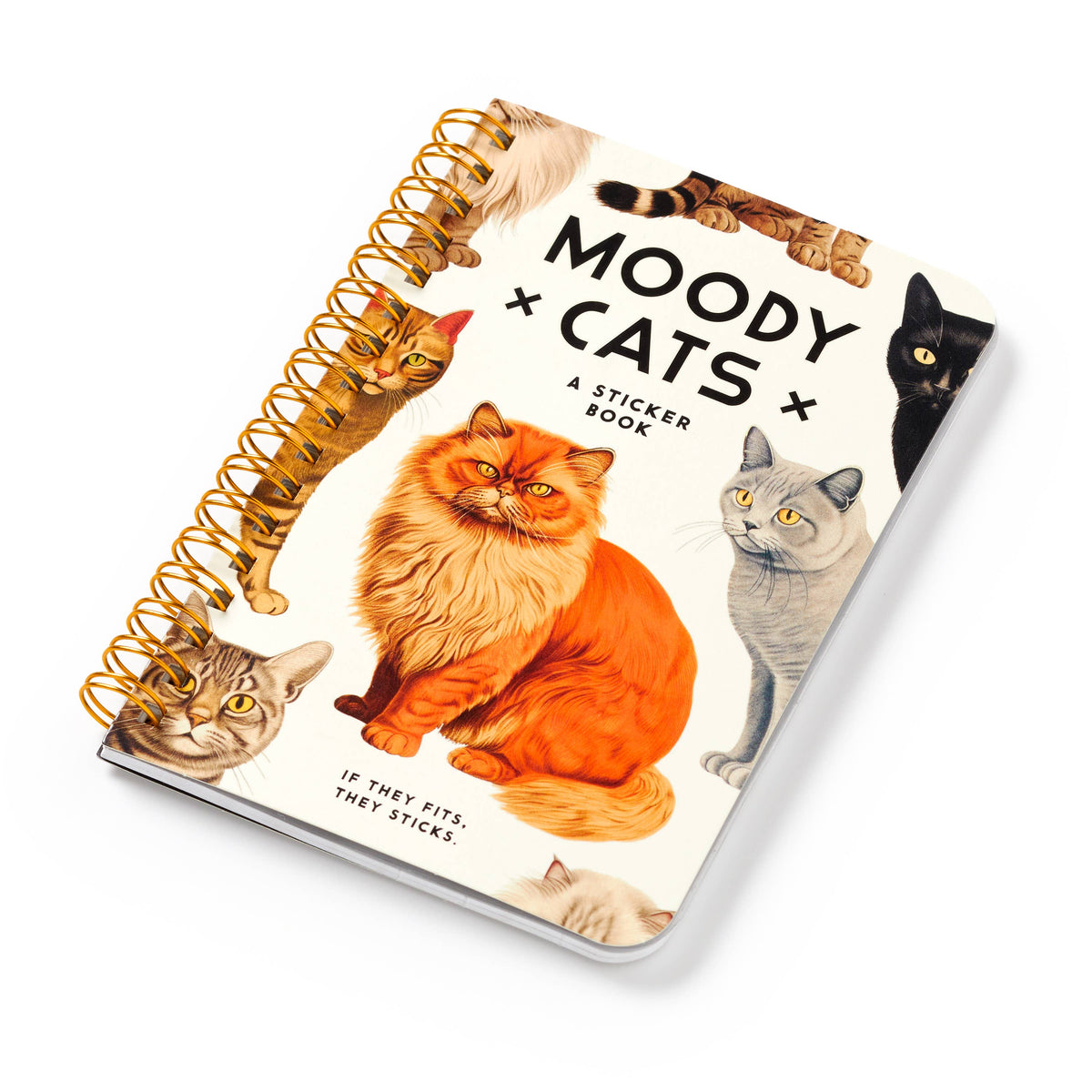 Chronicle Books Stickers Brass Monkey Moody Cats Sticker Book