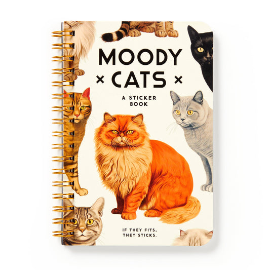 Chronicle Books Stickers Brass Monkey Moody Cats Sticker Book