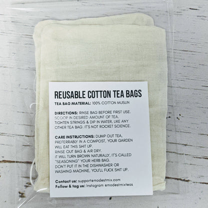 ModestMix Teas Reusable Cotton Tea Bags
