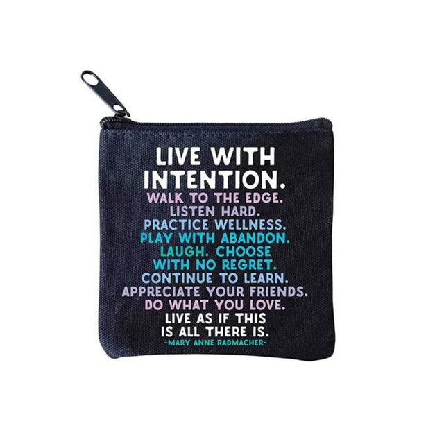 Quotable Cards MINI POUCH - LIVE WITH INTENTION