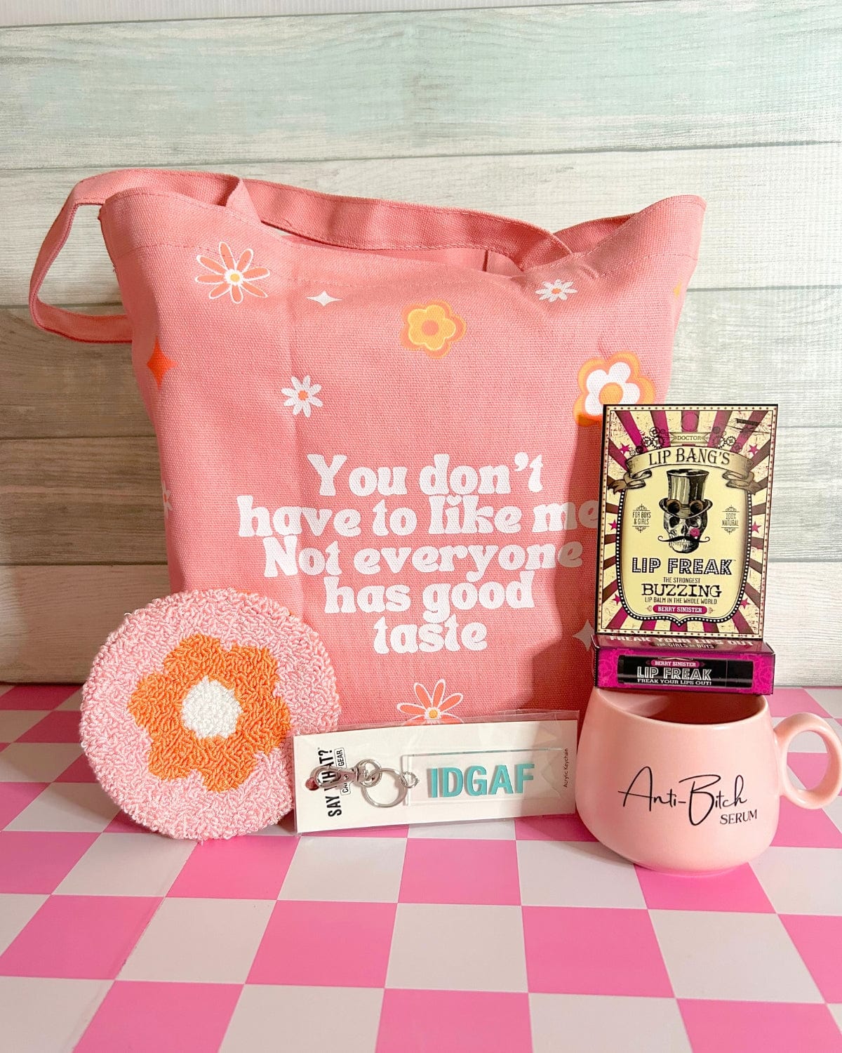 Snarky Gal Gifts Pink/Orange GIFT BUNDLE - IDGAF