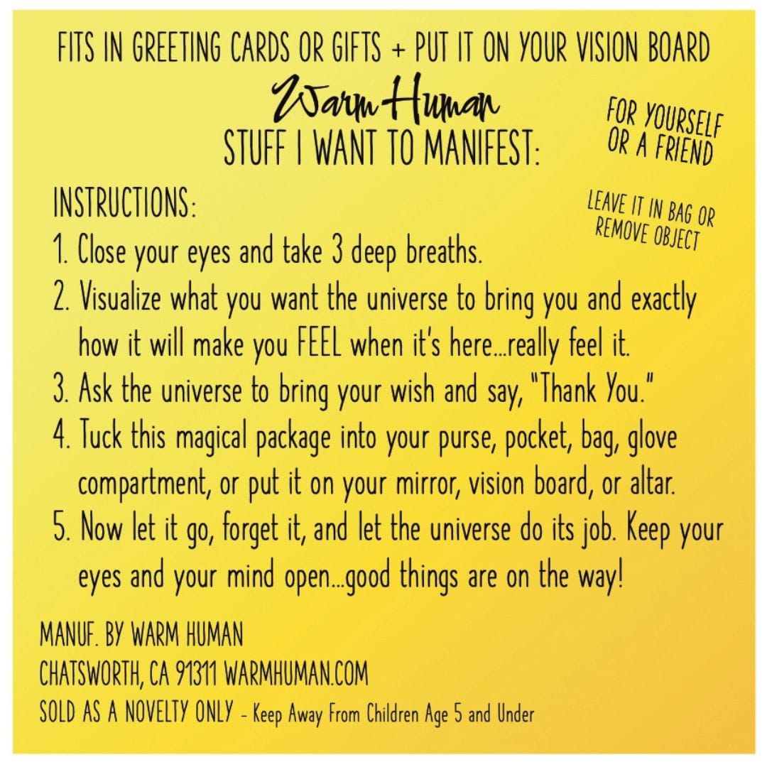 Warm Human MANIFESTATION CARD | KICKASS CONFIDENCE