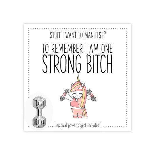 Warm Human MANIFESTATION CARD | TO REMEMBER I AM ONE STRONG BITCH