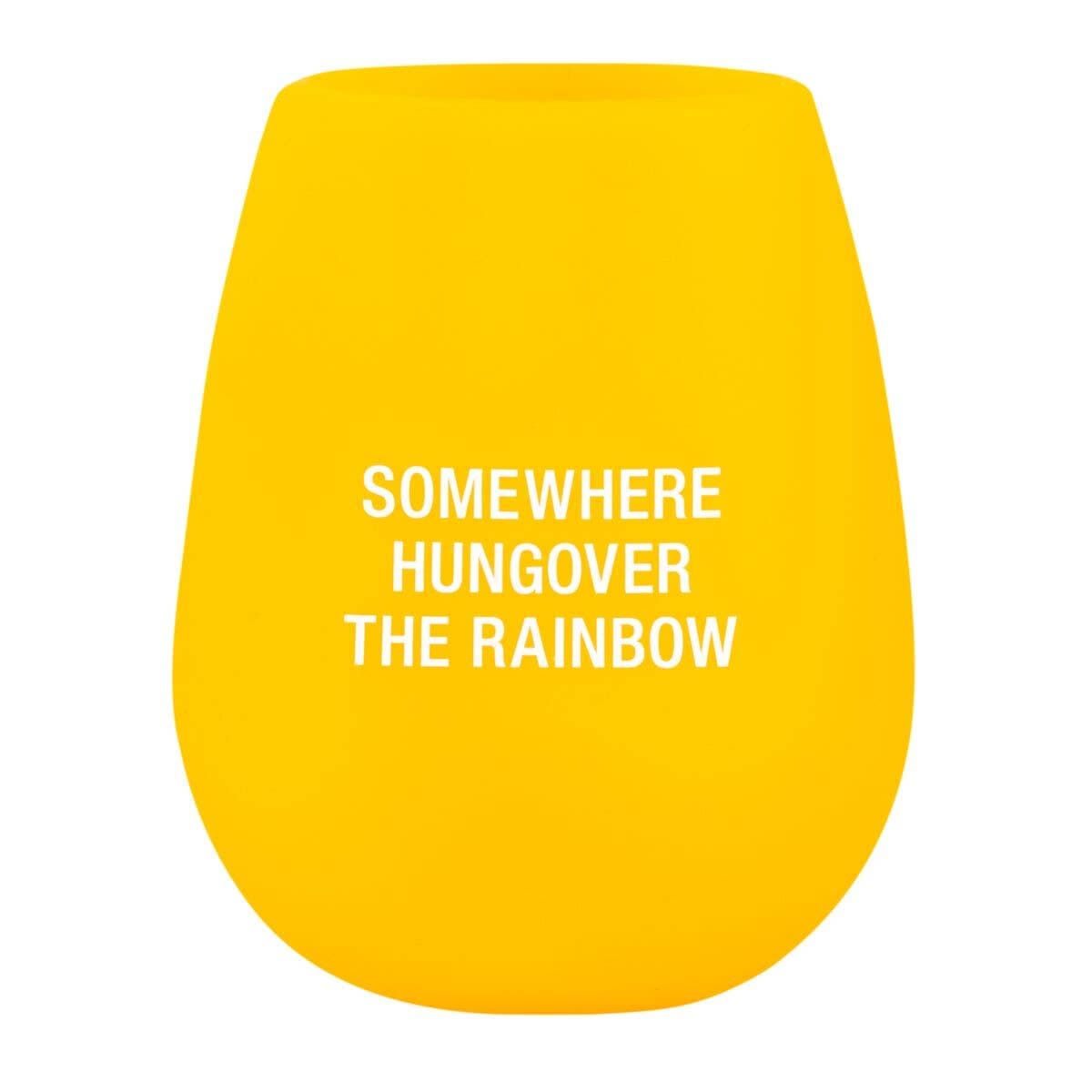 About Face Designs WINE GLASS - HUNGOVER THE RAINBOW