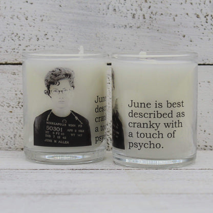 Big House Candles Candles MUGSHOT CANDLES  - CRANKY WITH A TOUCH OF PSYCHO