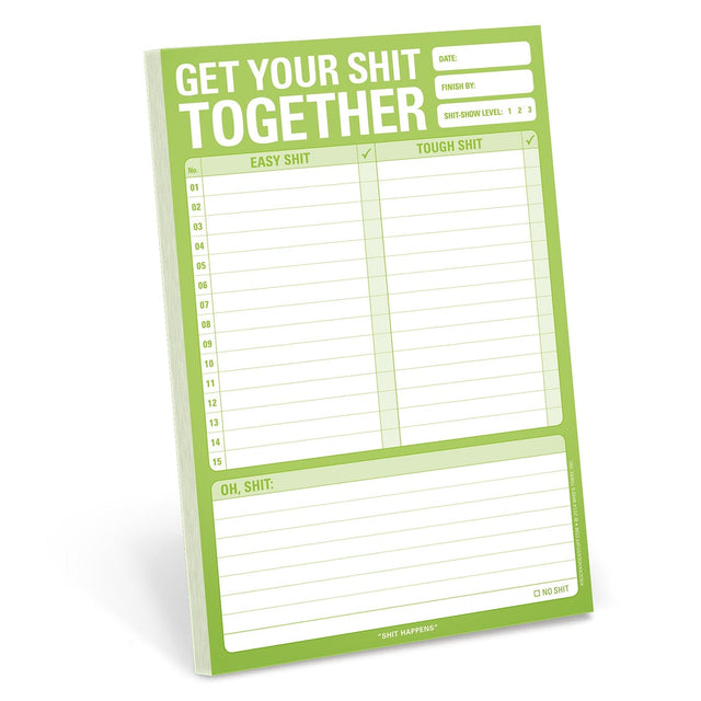 Knock Knock Stuff Paper Pads NOTEPAD LARGE - GET YOUR SHIT TOGETHER