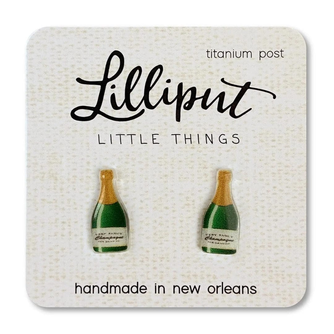 Lilliput EARRINGS - CHAMPAGNE BOTTLE