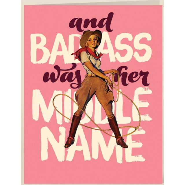Offensive+Delightful Cards CARD - BADASS COWGIRL