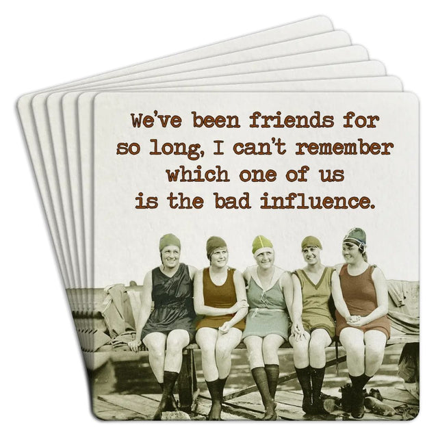 Tipsy Coasters & Gifts Coasters DRINK COASTERS - BAD INFLUENCE