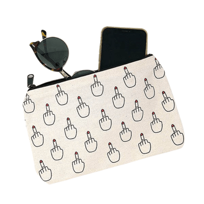 Unblushing CANVAS POUCH - MIDDLE FINGER