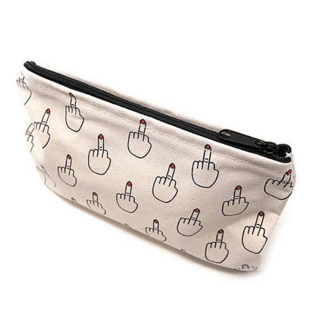 Unblushing CANVAS POUCH - MIDDLE FINGER